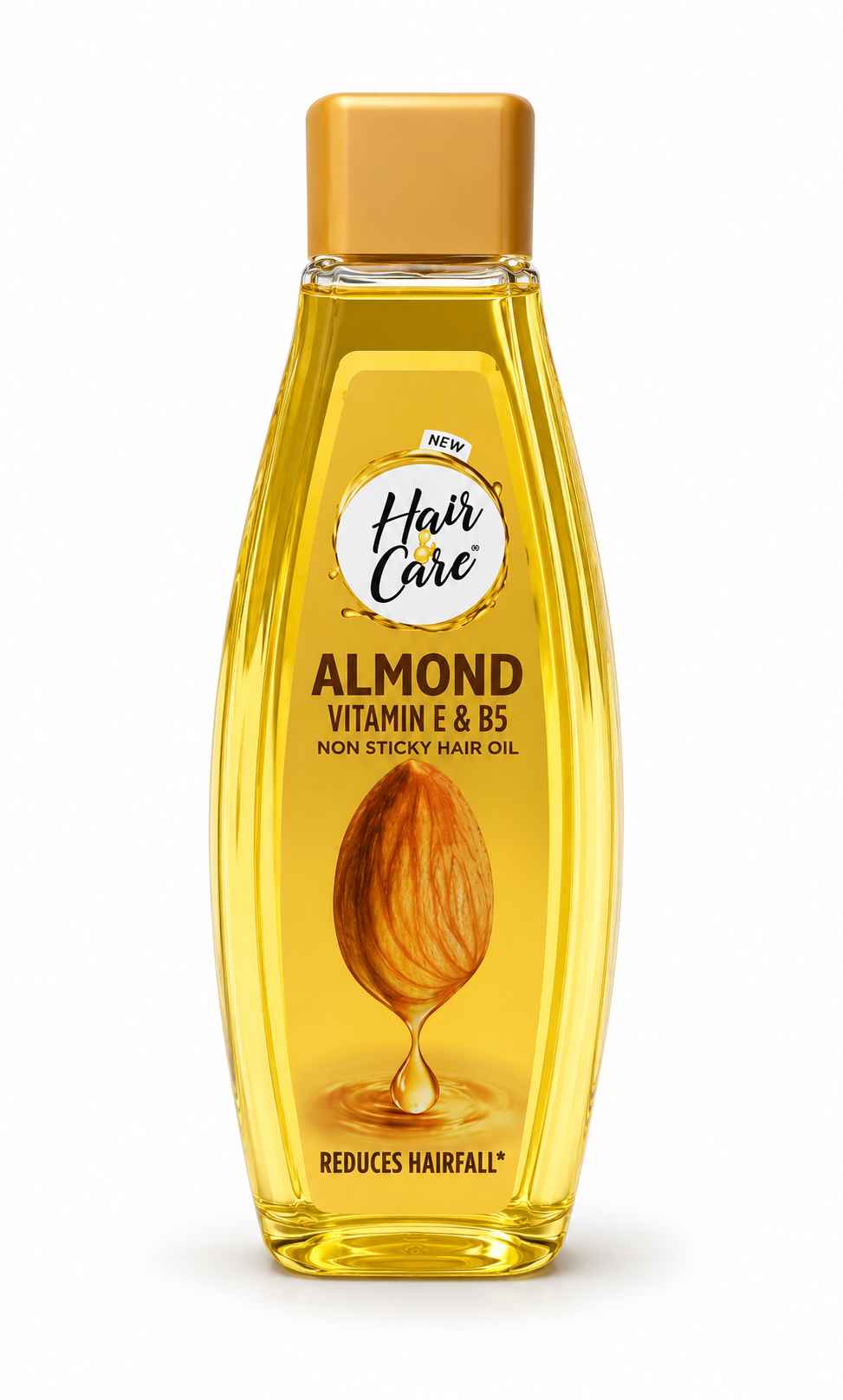 Hair & Care with Almond,Non-Sticky Hair Oil, 500 ml