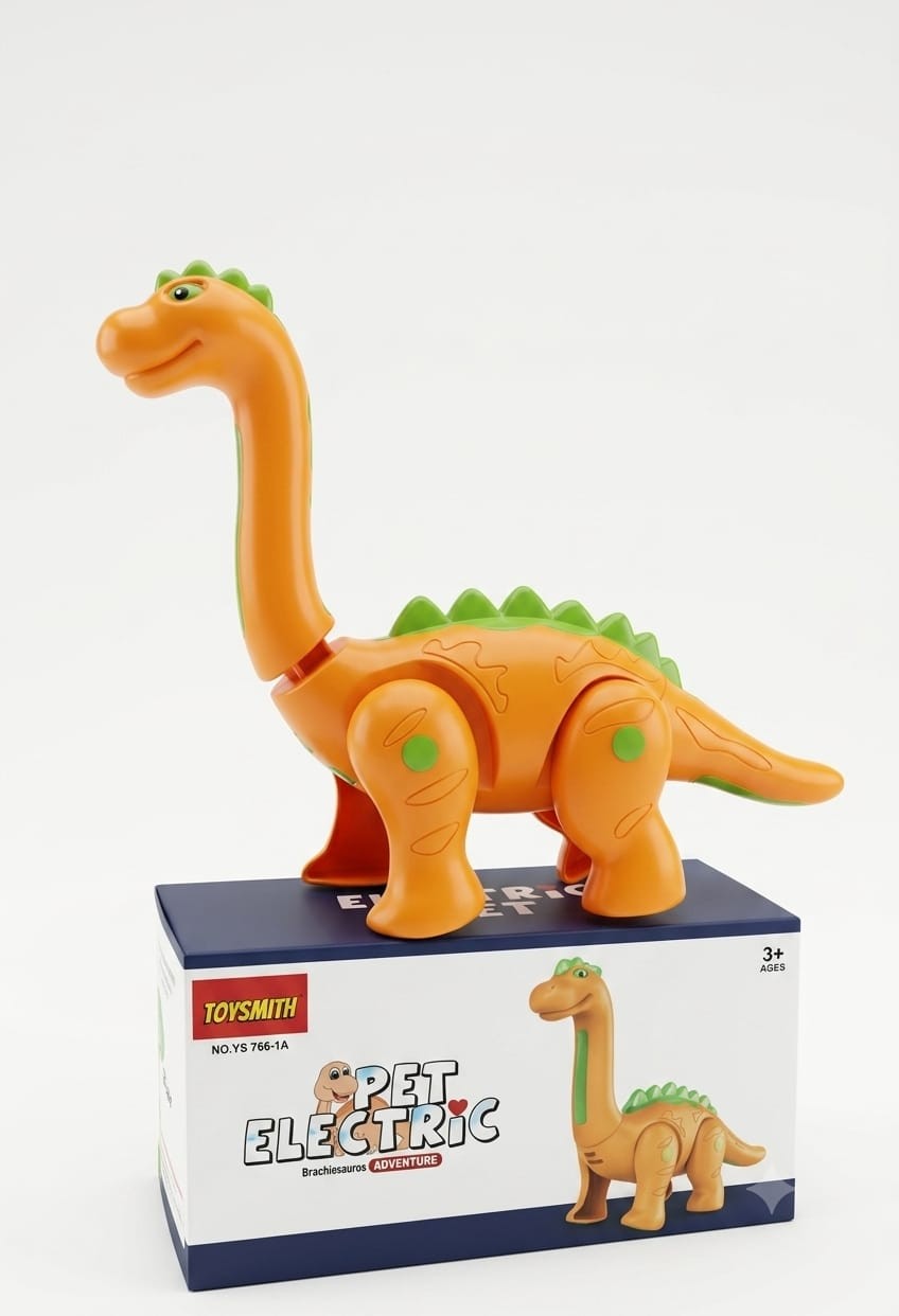 Battery Operated Walking Dinosaur – Electric Interactive Pet Dino with Roaring Sounds,