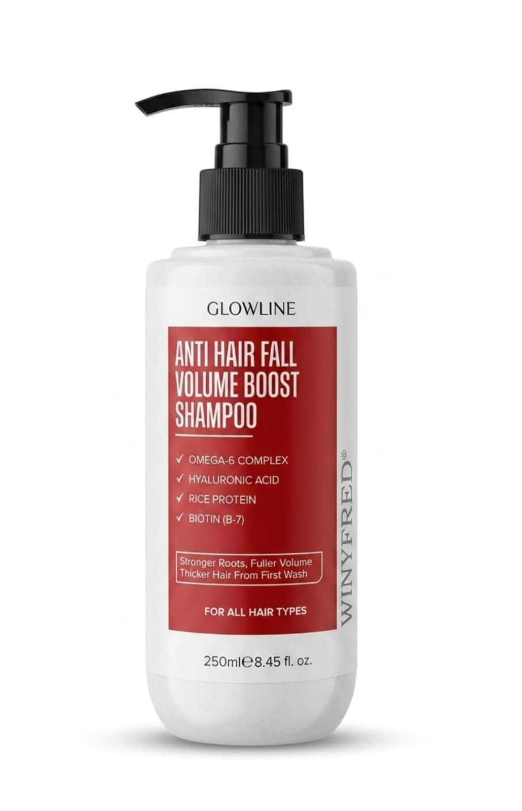 Anti Hair Fall Volume Boost Shampoo, Hyaluronic Acid, Biotin B-7, for All Hair Types, 250ml