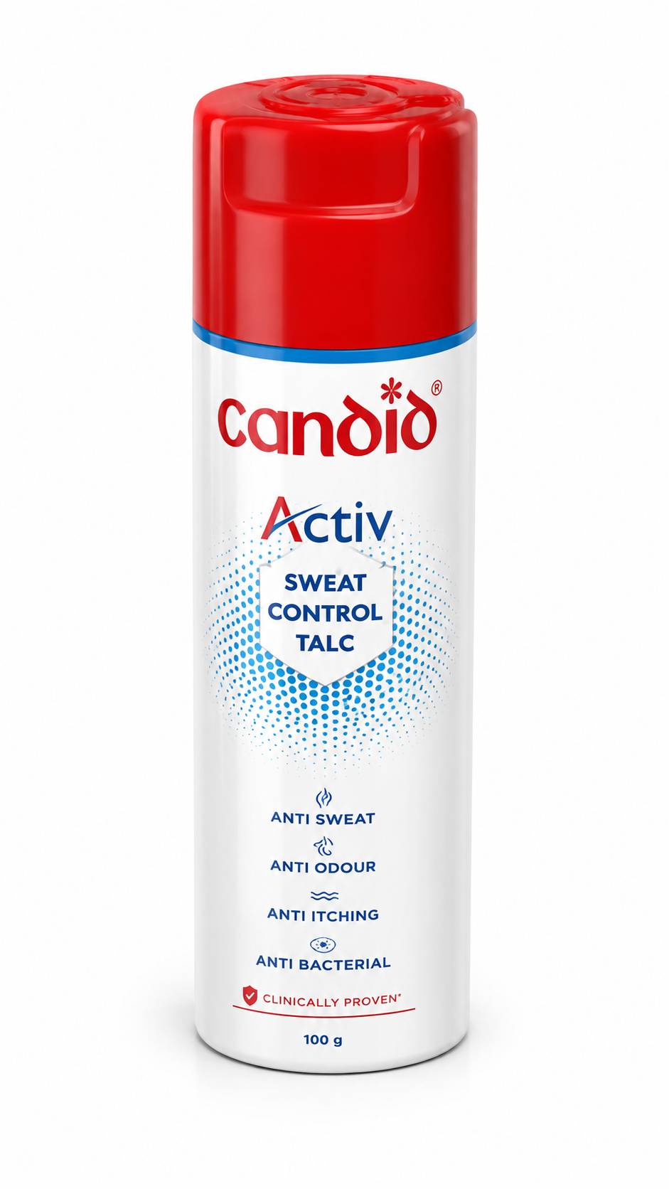 Candid Activ Sweat Control Talc | Anti-Sweat Talcum Powder for Men & Women  100g