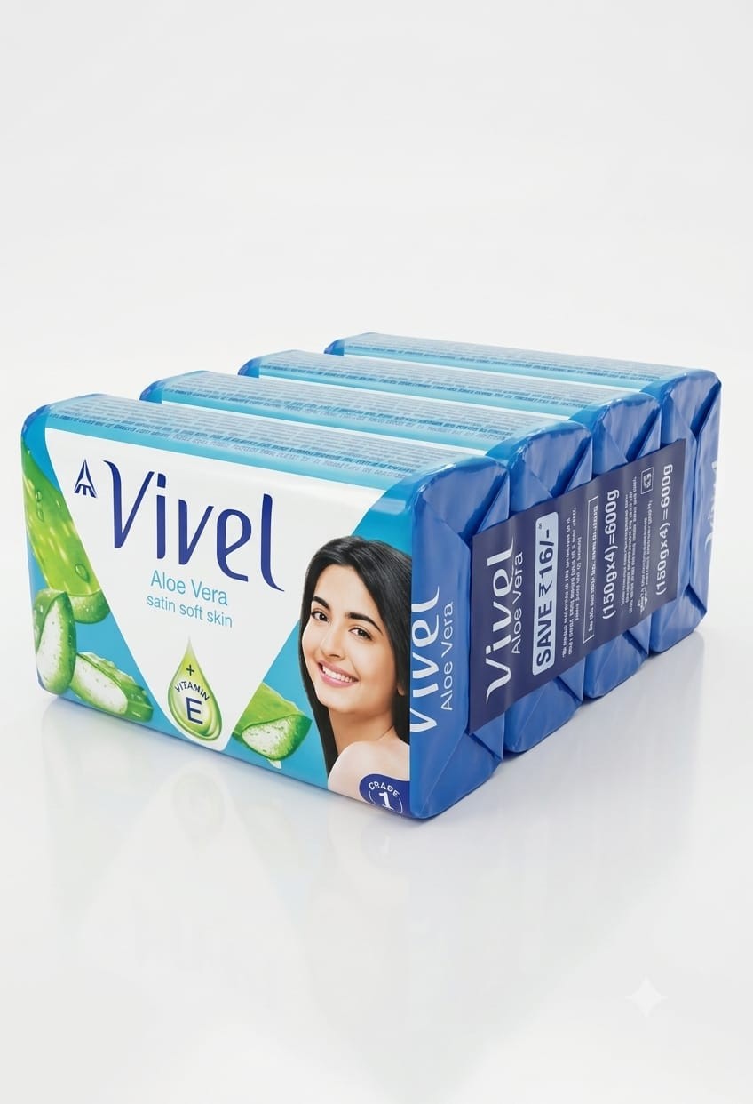 Vivel Aloe Vera Bathing Soap with Vitamin E for Soft, Glowing skin| Bathing Soap