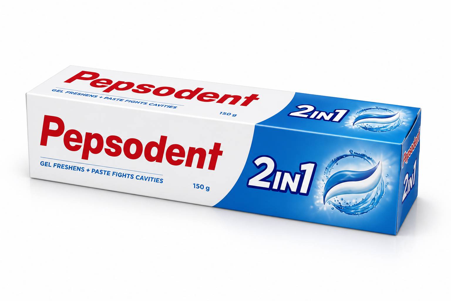 Pepsodent 2-in-1 Toothpaste 80G helps prevent cavity + Freshens breath_150G