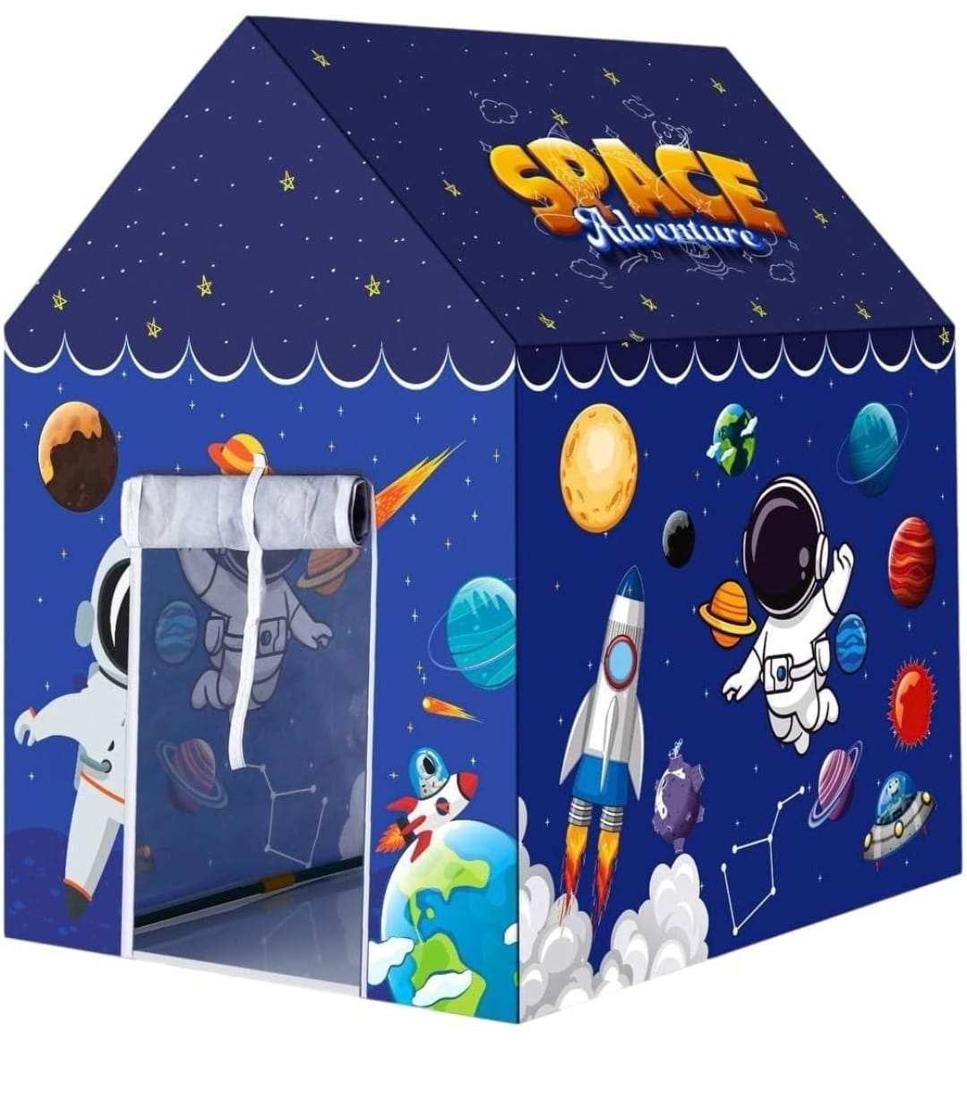 Kids Space Adventure Play Tent House |  Rocket heme Playhouse for Boys & Girls |  Foldable Tent