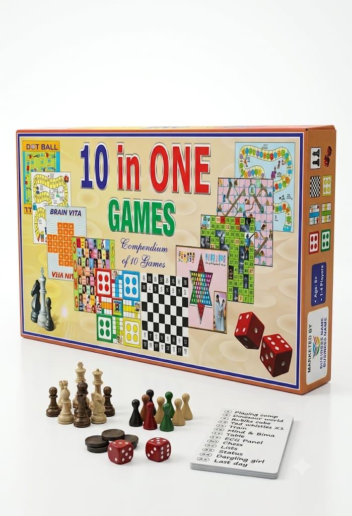 Exciting Set Of 10 Board Games – Our awesome 10 in 1 board game set for kids