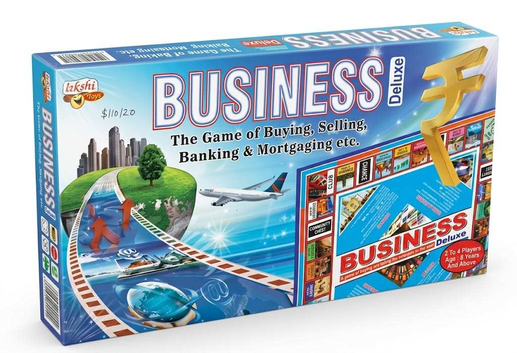 Business Deluxe Board Game with Plastic Money  | Fun Indoor Game for All Ages