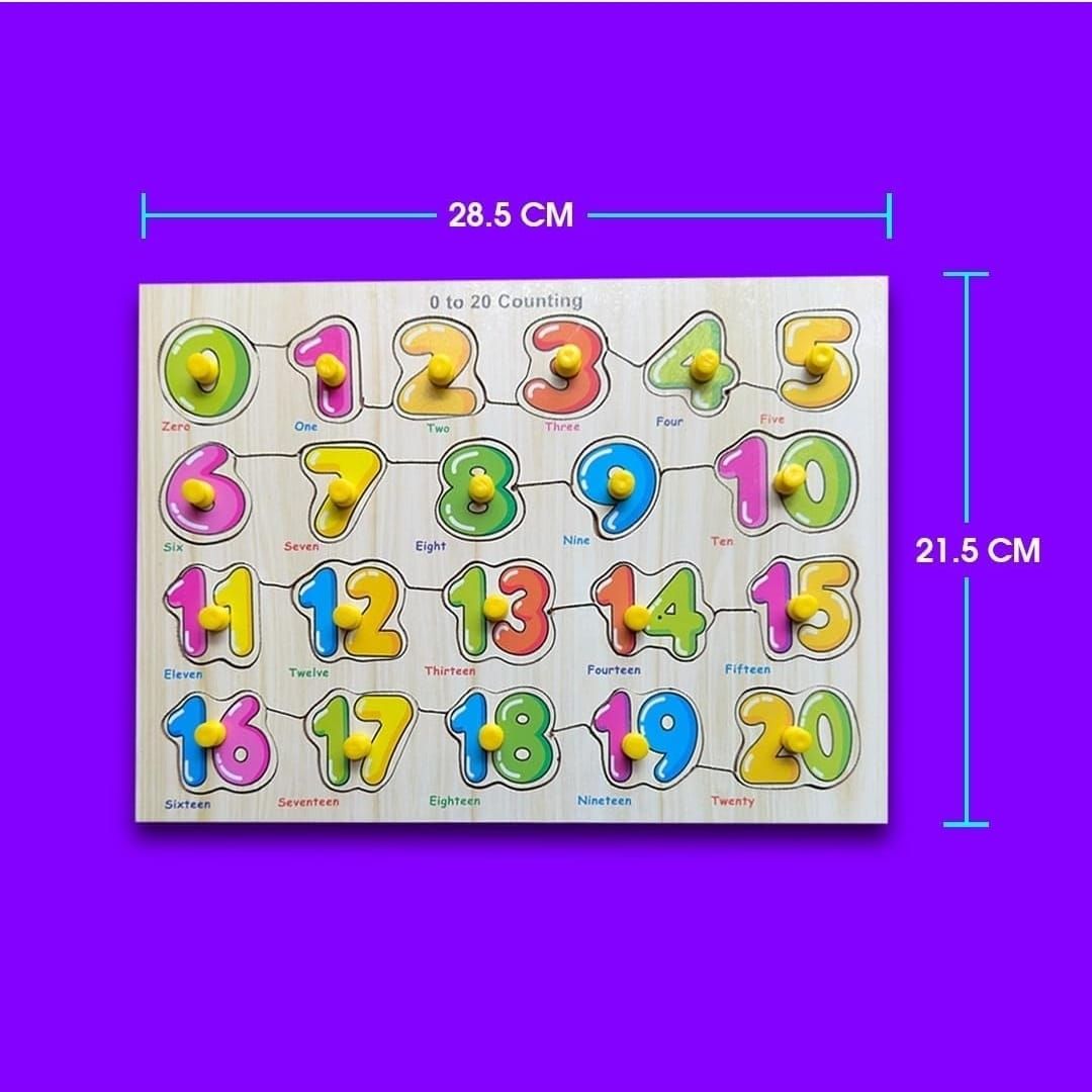 Colorful Wooden Puzzle Set | Montessori Learning Educational Toy Board for Kids