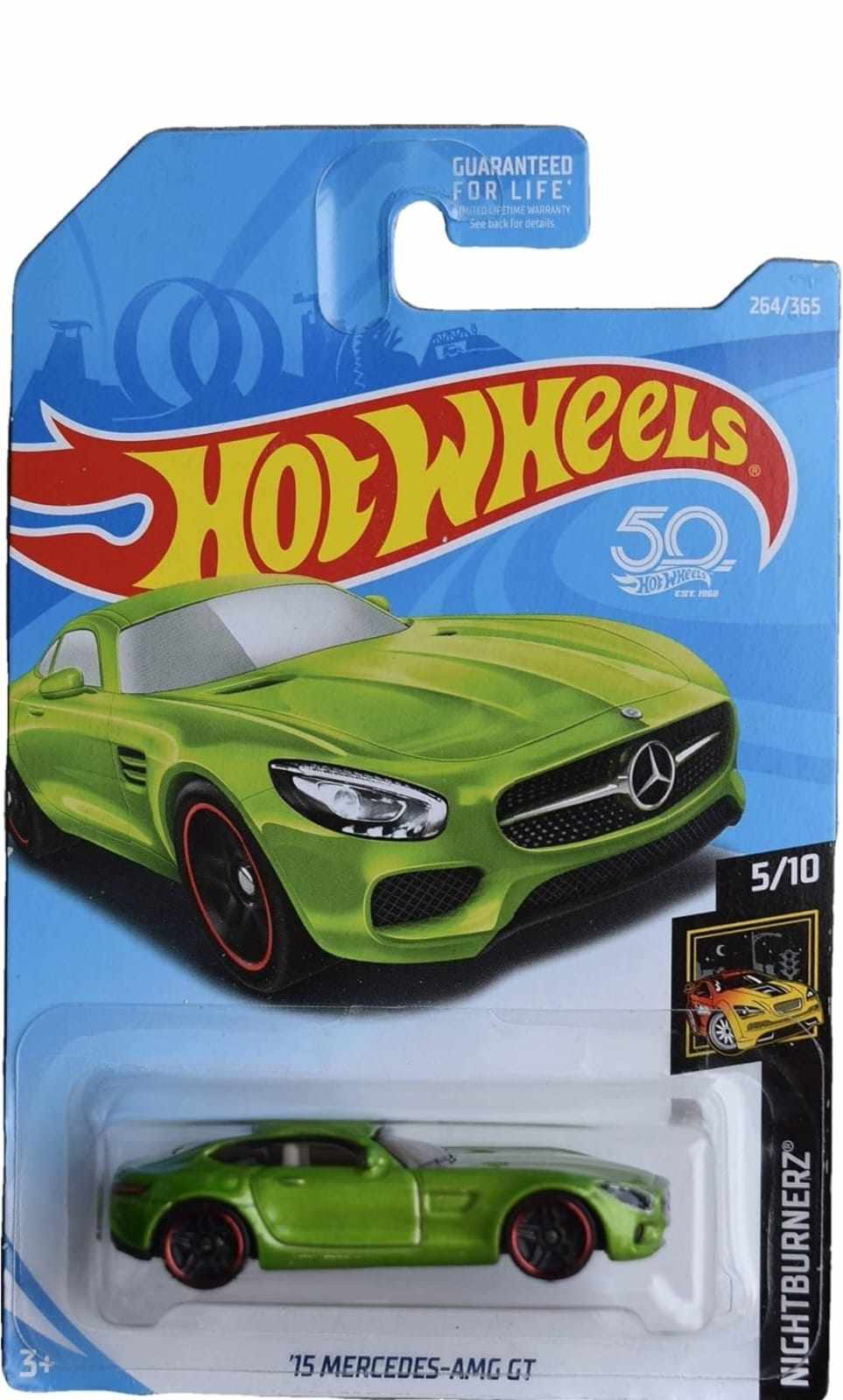 Hot Wheels '15 Mercedes AMG GT, Nightburnerz 5/10 - Green