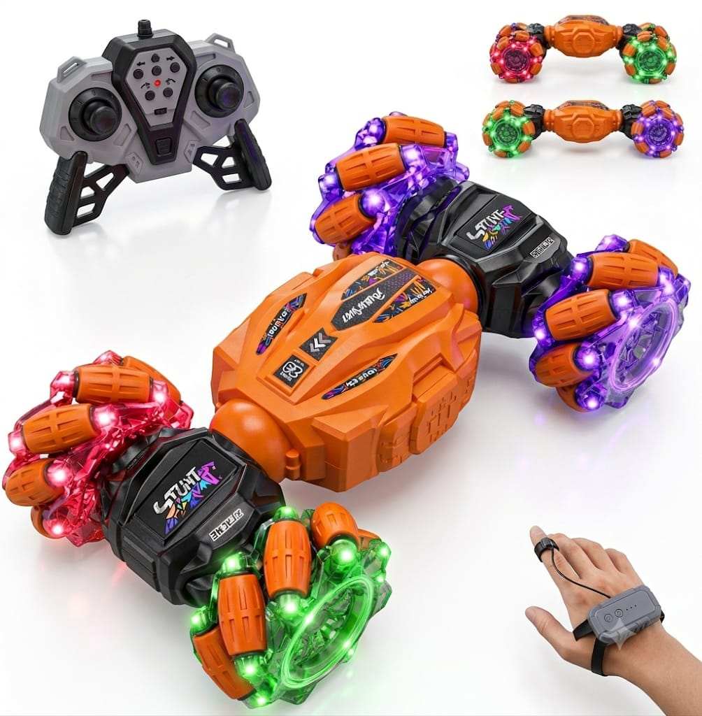 RC Stunt Car with Gesture Control Wristband,360° Rotating Off-Road Remote Control Vehicle