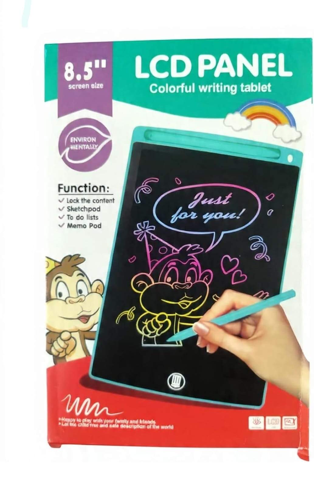 8.5 Inch LCD Writing Tablet for Kids | Colorful Writing & Drawing Board with Stylus